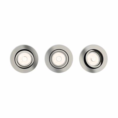 Philips Set ronde inbouwspotsDonegal (3x) GU10 metaalgrijs - 5039317PN