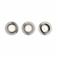 Philips Set ronde inbouwspotsDonegal (3x) GU10 metaalgrijs - 5039317PN