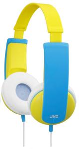 JVC HA-KD5-Y-E On Ear koptelefoon Kinderen Kabel Geel, Blauw Volumebegrenzing, Lichtgewicht