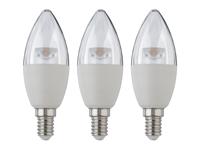 LIVARNO home LED-Lampen (6 W E14 kaars transparant, 3-delige set) - thumbnail