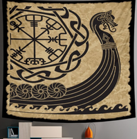 Vikingenschip Kleed - 95x70 cm - Home & Living - Spiritueelboek.nl - thumbnail