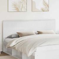 Hoofdbord met hoofdeinde Glanzend Wit 200 cm Bewerkt hout