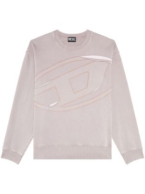 Diesel sweat en coton à effet usé - Gris
