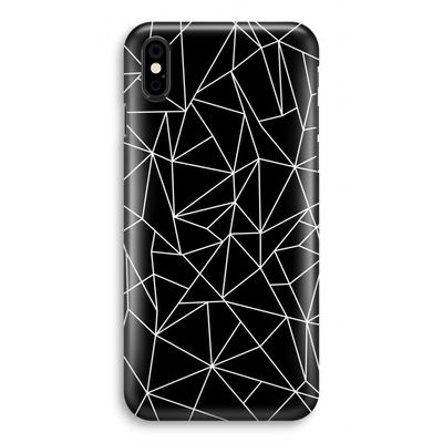 Geometrische lijnen wit: iPhone Xs Volledig Geprint Hoesje