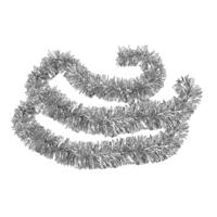 Gerimport Kerstslinger - 2x - zilver - 180 x 12 cm - folie - Extra brede - folieslinger - kerstversi