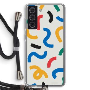 Illustratieve pop 2: Samsung Galaxy S21 FE Transparant Hoesje met koord