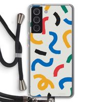 Illustratieve pop 2: Samsung Galaxy S21 FE Transparant Hoesje met koord