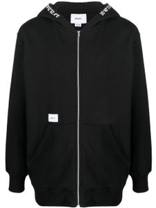 WTAPS hoodie zippé à patch logo - Noir