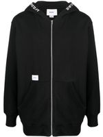 WTAPS hoodie zippé à patch logo - Noir - thumbnail