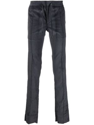 Brioni pantalon à taille à lien de resserrage - Gris