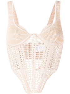 Dion Lee haut en crochet - Tons neutres