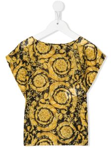 Versace Kids t-shirt à imprimé Barocco - Jaune