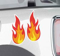 Sticker voor auto dubbel vuur