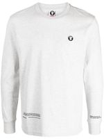 AAPE BY *A BATHING APE® chemise en coton à patch logo - Gris - thumbnail