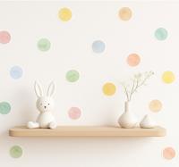 Aquarel stippen muursticker kinderkamer