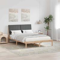 Bedframe met hoofdeinde Bruin 135 x 190 cm Stof Bedframe met hoofdeinde Bruin 135 x 190 cm Stof