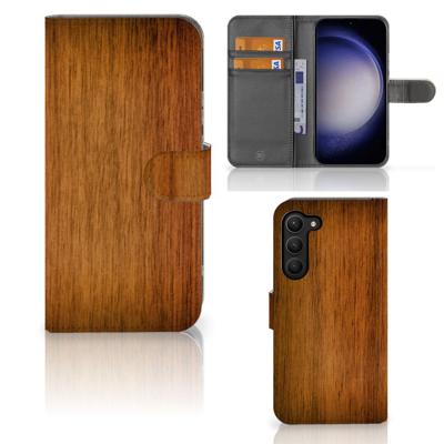 Samsung Galaxy S23 Plus | Book Style Case | Donker Hout