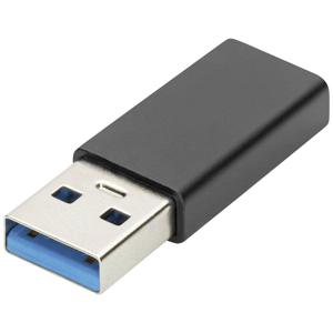 Digitus USB 2.0 Adapter [1x USB, USB-A 2.0 stekker, USB 3.2 Gen 1 stekker A (USB 3.0) - 1x USB 3.2 Gen 1 bus C (USB 3.0), USB-C bus] Adapter