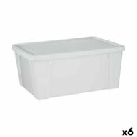 Opbergbak met Deksel Stefanplast Elegance Wit Plastic 29 x 17 x 39 cm (6 Stuks)