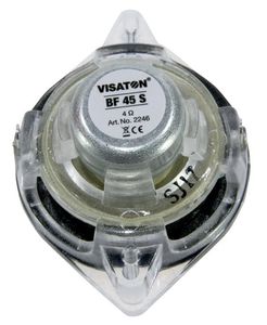 Visaton BF 45 S - 4 Ohm 1.8 inch 4.5 cm Breedband-luidspreker 4 W 4 Ω Zwart Aluminium membraan