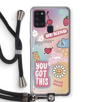 Positivity: Samsung Galaxy A21s Transparant Hoesje met koord