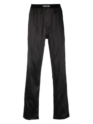 TOM FORD pantalon de jogging à bande logo - Noir