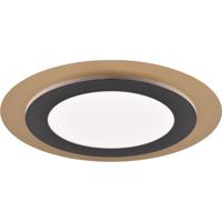 LED Plafondlamp - Plafondverlichting - Trion Groan - 42W - Aanpasbare Kleur - Afstandsbediening - Dimbaar - Rond - Zwart Goud - Metaal