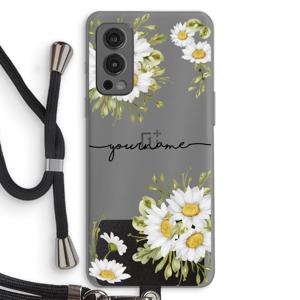 Daisies: OnePlus Nord 2 5G Transparant Hoesje met koord