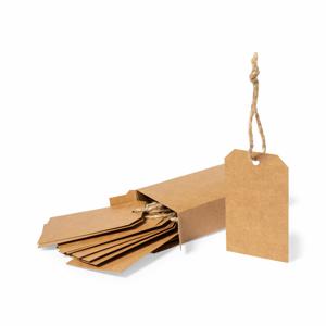 Cadeau tags/labels - kraftpapier/karton aan touwtjes - 50x stuks - 5 x 9 cm