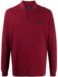 Paul & Shark polo à patch logo - Rouge