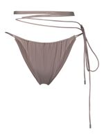 Saint Laurent bas de bikini à design cache-cœur - Marron