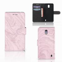 Nokia 2 | Bookcase | Marble Pink - Origineel Cadeau Vriendin