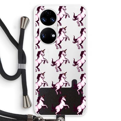 Musketon Unicorn: Huawei P50 Transparant Hoesje met koord