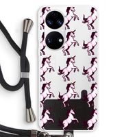 Musketon Unicorn: Huawei P50 Transparant Hoesje met koord