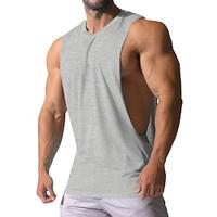 Voor heren Singlet Vest Top Mouwloos shirt Gym spier T-shirt Effen Strakke ronde hals Buiten Uitgaan Mouwloos Kleding Modieus Ontwerper Spier Lightinthebox