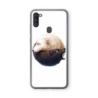 Yin Yang Wolves: Samsung Galaxy A11 Transparant Hoesje