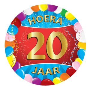 Vrolijk gekleurde viltjes 20 jaar   -