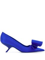 Ferragamo mules à nœuds 55 mm - Bleu Ferragamo mules à nœuds 55 mm - Bleu