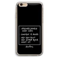 Mijn Motto's: iPhone 6 Plus / 6S Plus Transparant Hoesje