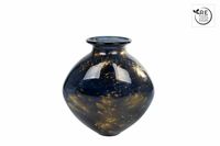 3R Vaas Meguino Neon L zwart goud bol glas 24x10x26cm