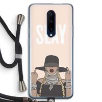 Slay All Day: OnePlus 7 Pro Transparant Hoesje met koord