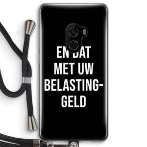 Belastinggeld - Zwart: Xiaomi Mi Mix 2 Transparant Hoesje met koord