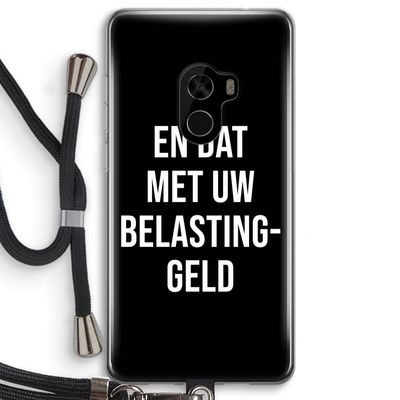 Belastinggeld - Zwart: Xiaomi Mi Mix 2 Transparant Hoesje met koord