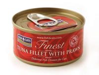FISH4CATS Tuna fillet with prawn - nat kattenvoer - 70g