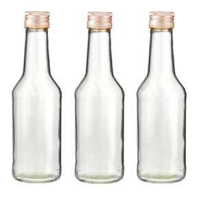 Set van 20x stuks 1x kleine glazen flesjes met schroefdop van 200 ml - Bruiloft bedankjes