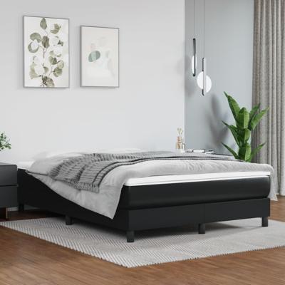Bedframe kunstleer zwart 140x200 cm