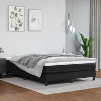 Bedframe kunstleer zwart 140x200 cm