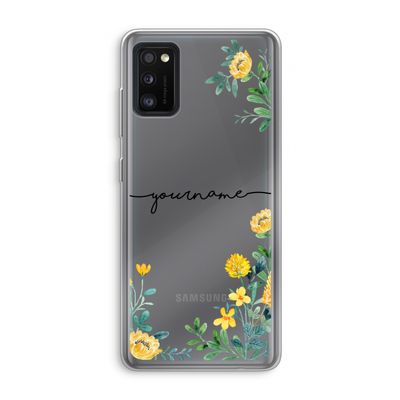 Gele bloemen: Samsung Galaxy A41 Transparant Hoesje