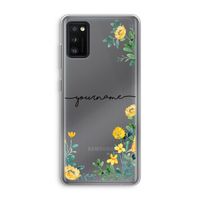 Gele bloemen: Samsung Galaxy A41 Transparant Hoesje