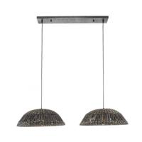 Hoyz Collection - Hanglamp 2x Dome Waterhyacint - Zwart Nikkel - thumbnail